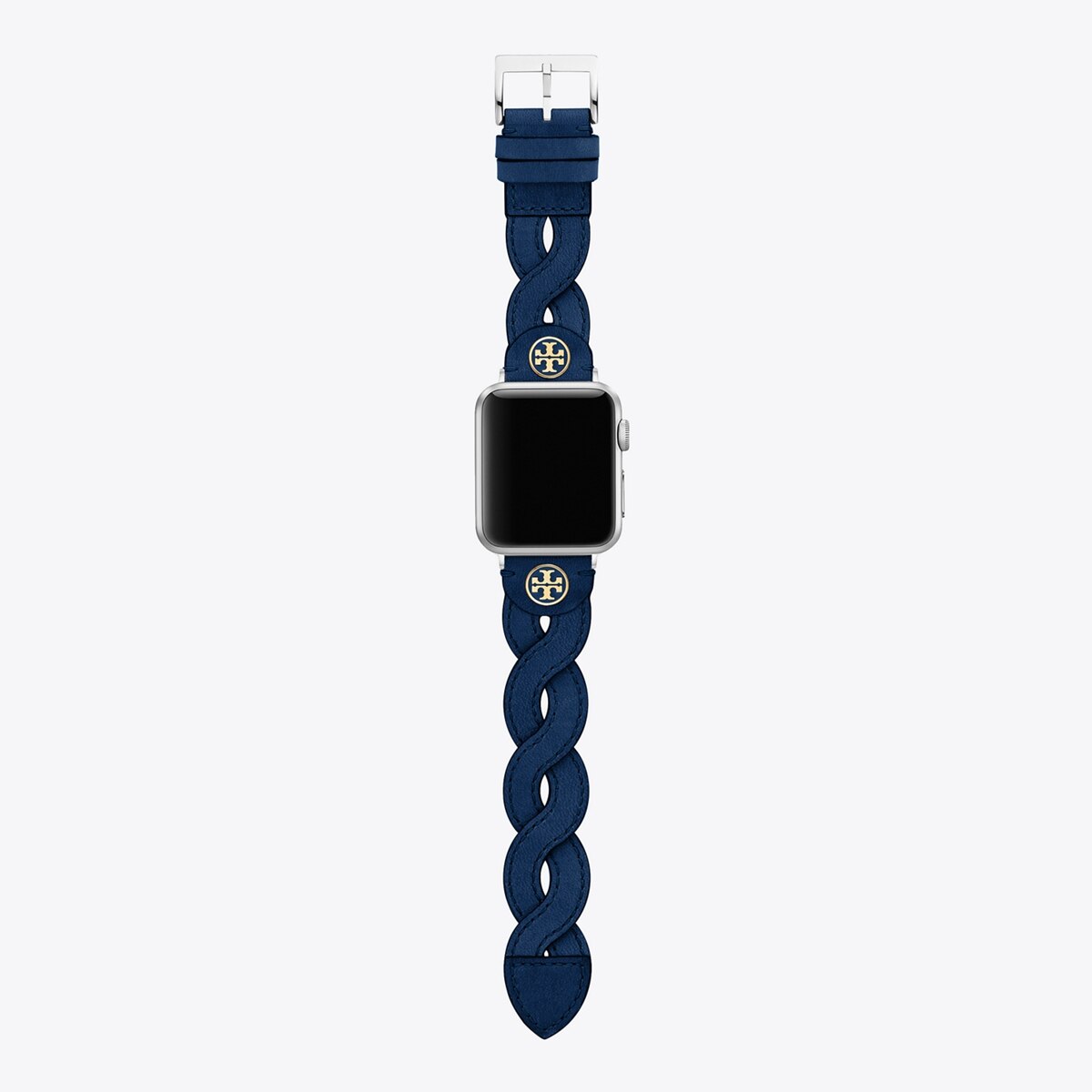 Braided Band for Apple Watch®, Navy Leather, 38 MM – 40 MM: Women's  Designer Watches Tory Track Smart Watches | Tory Burch