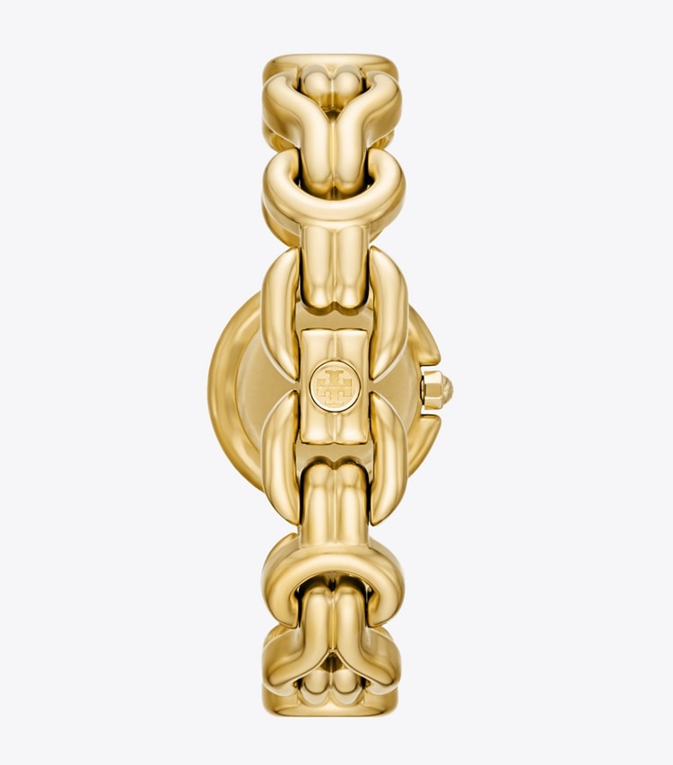 Tory Burch designer strap watches Braided Knot Watch in GOLD/IVORY back