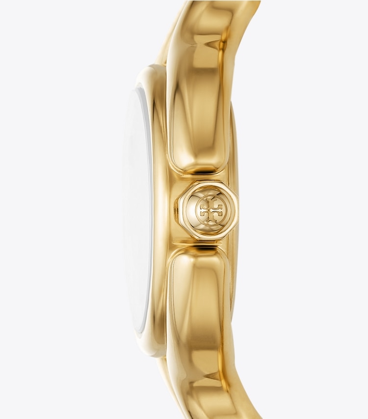 Tory Burch designer strap watches Braided Knot Watch in GOLD/IVORY side