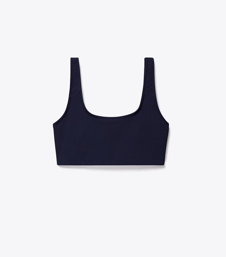 Tory Sport designer soutiens-gorge sport Brassière de compression sculptante dans Tory Navy de face