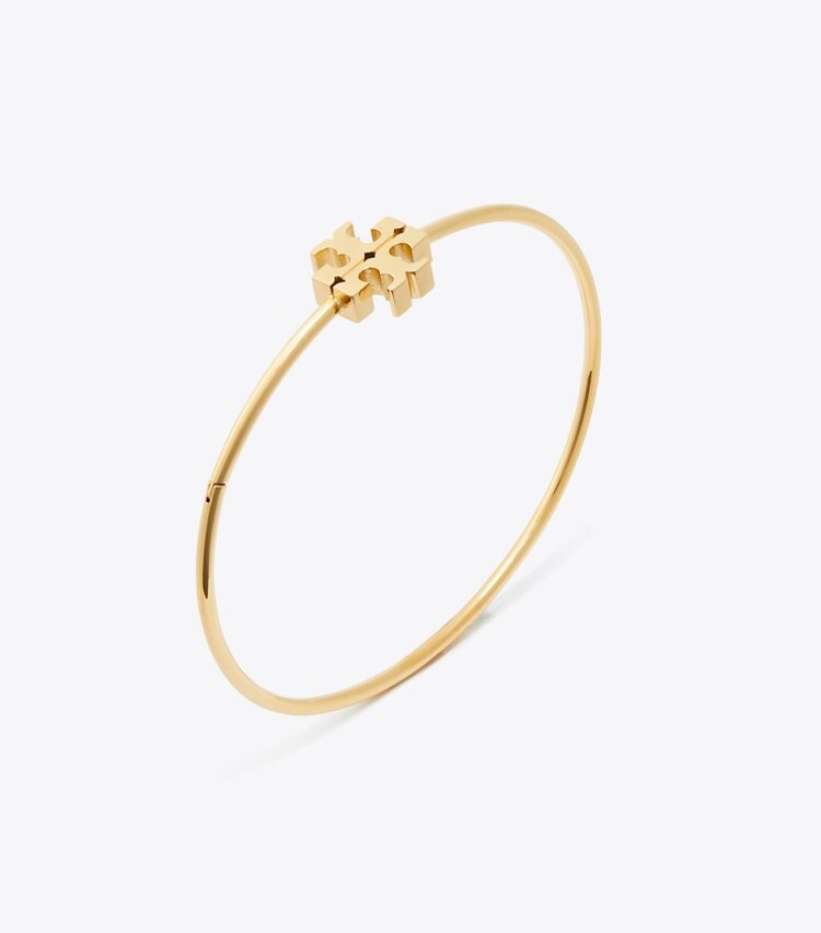 Tory Burch diseñador pulseras Brazalete rígido Icon en Tory Gold detalle