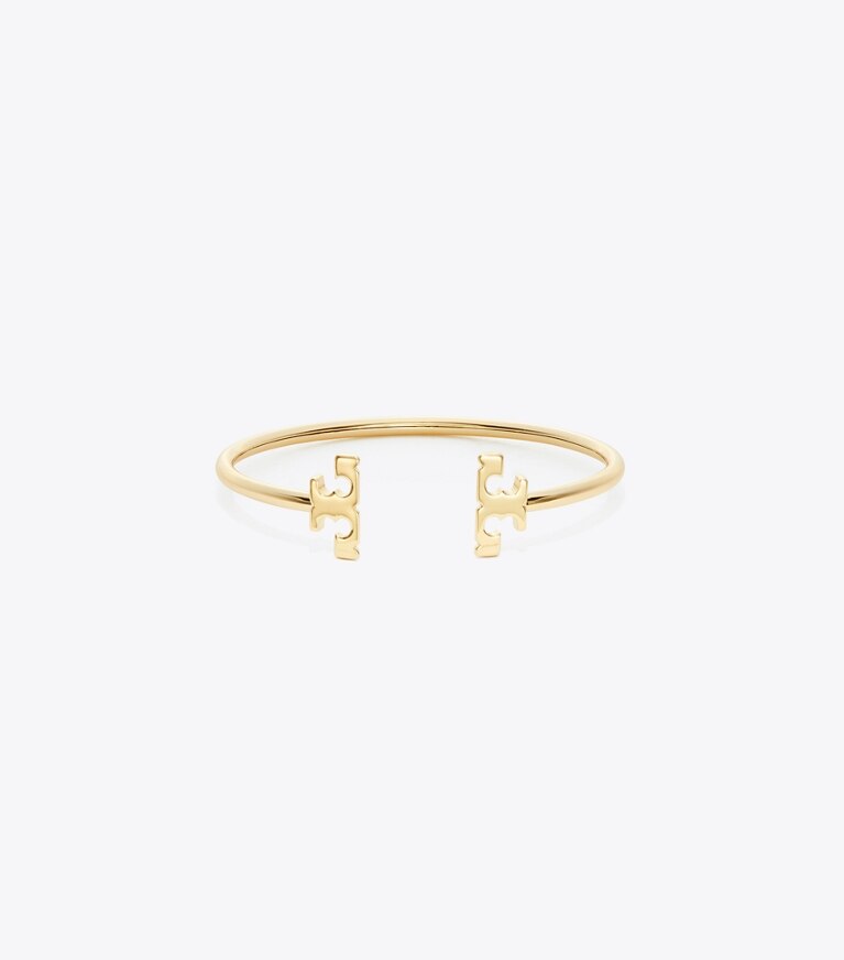 Tory Burch diseñador pulseras Brazalete rígido Icon Flex en Tory Gold frente