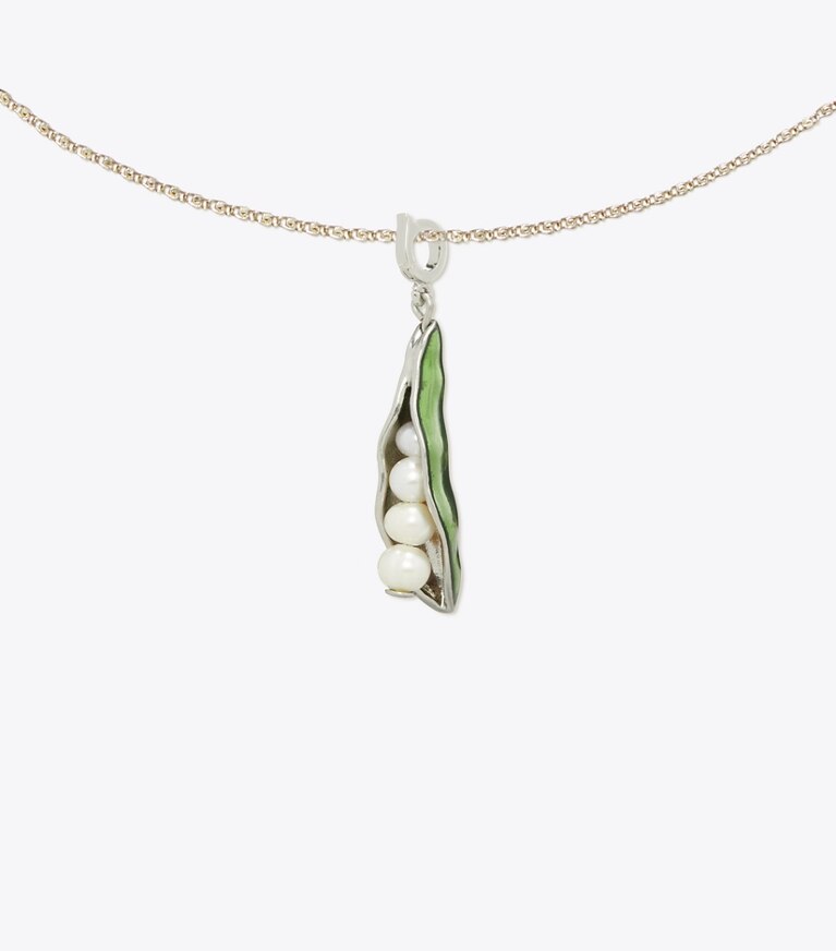 Tory Burch designer épingles à cheveux Breloque cosse de petits pois Curiosity dans Green détails