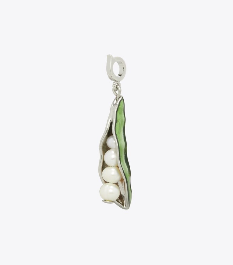 Tory Burch designer épingles à cheveux Breloque cosse de petits pois Curiosity dans Green de face