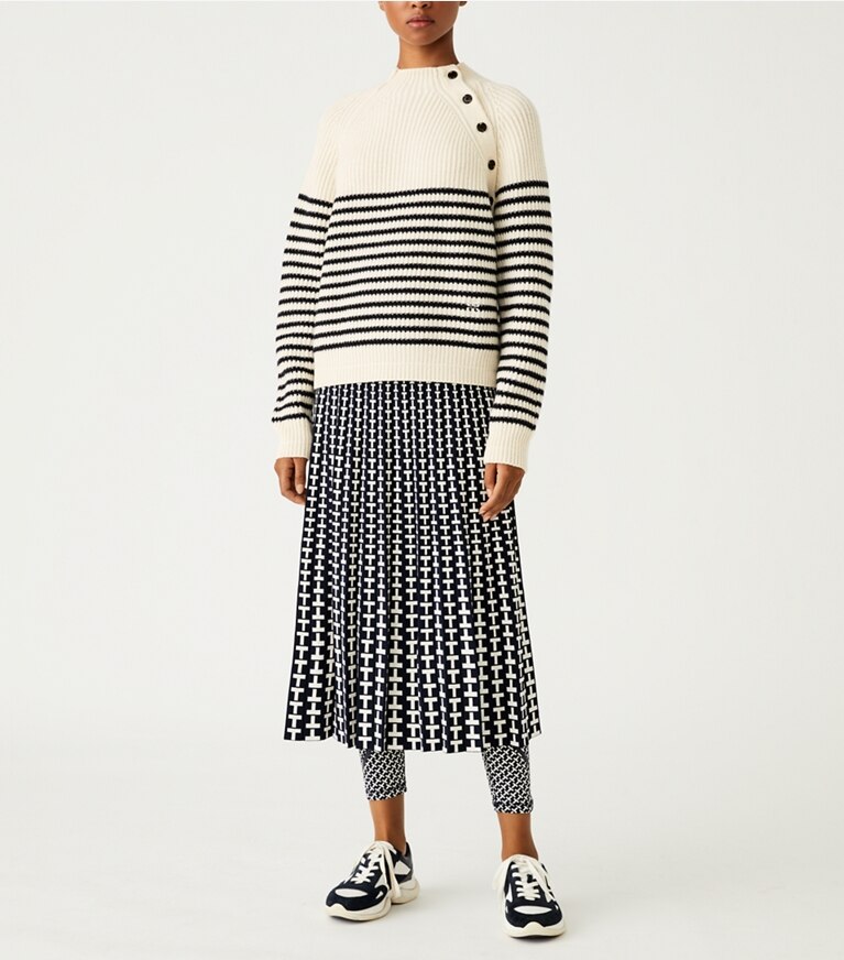 Tory burch striped outlet sweater skirt