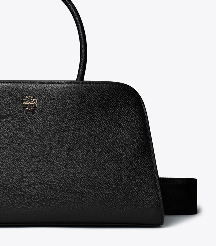 Tory Burch designer サッチェルバッグ センタージップ スモール サッチェルバッグ in Black ディテール