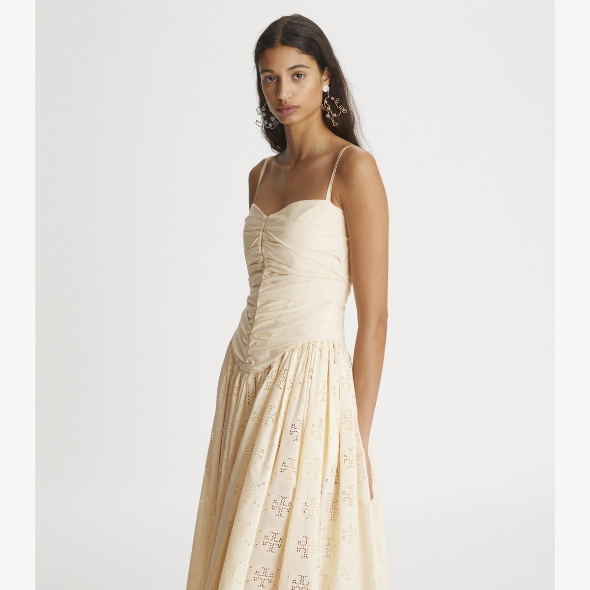 ワンピース Tory Burch DRESS (170760 001) Balloon Sleeve Linen Dress: Women's Designer Dresses | Tory