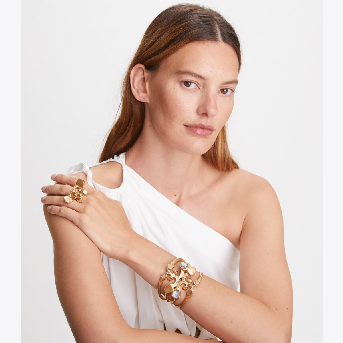 Brutalist Logo Cuff: Women's Designer Bracelets | Tory Burch
