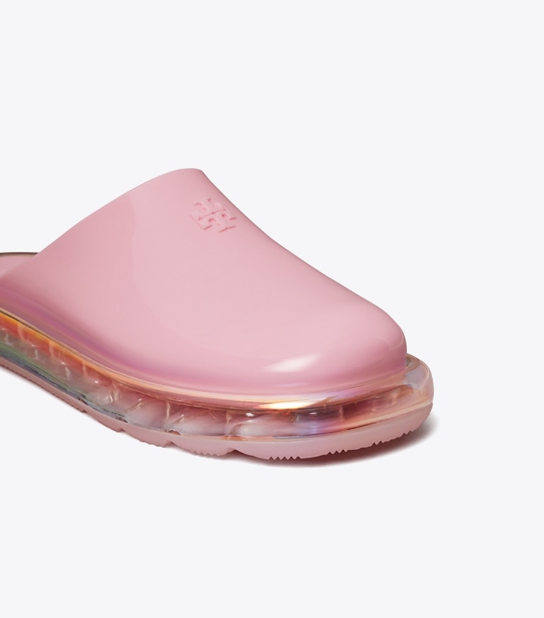 Tory Burch designer flats Bubble Clog in Petunia / Iridescent detail