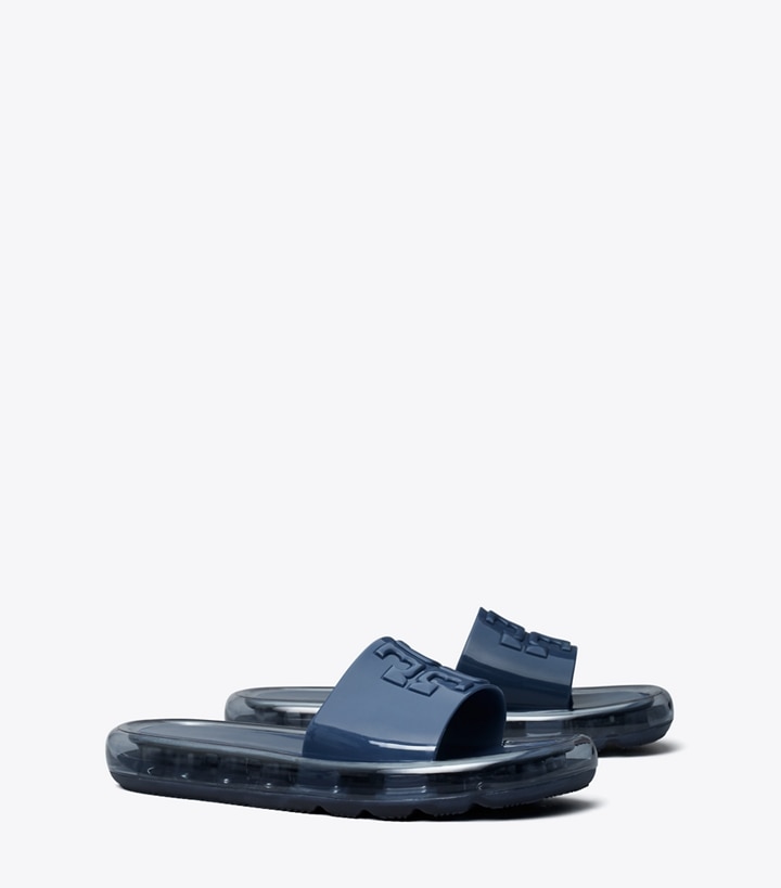 Tory Burch designer sandals Bubble Jelly in Navy / Navy angle