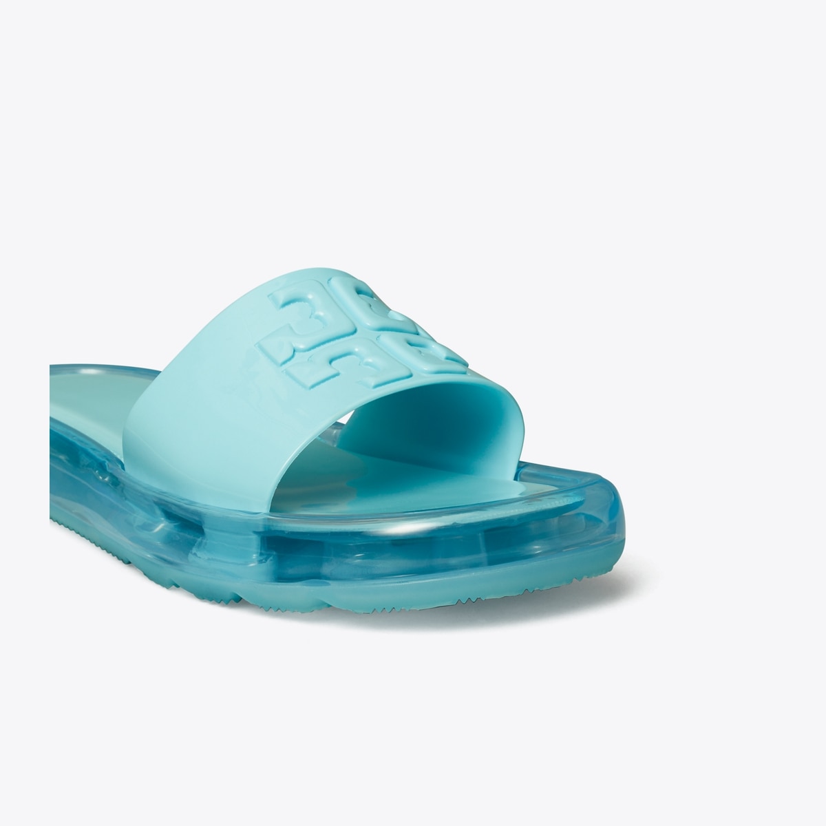関税送料込【Tory Burch】Bubble Jelly ビジュートリム サンダル Tory Burch Bubble Jelly Slides in iridescent sea , size 5