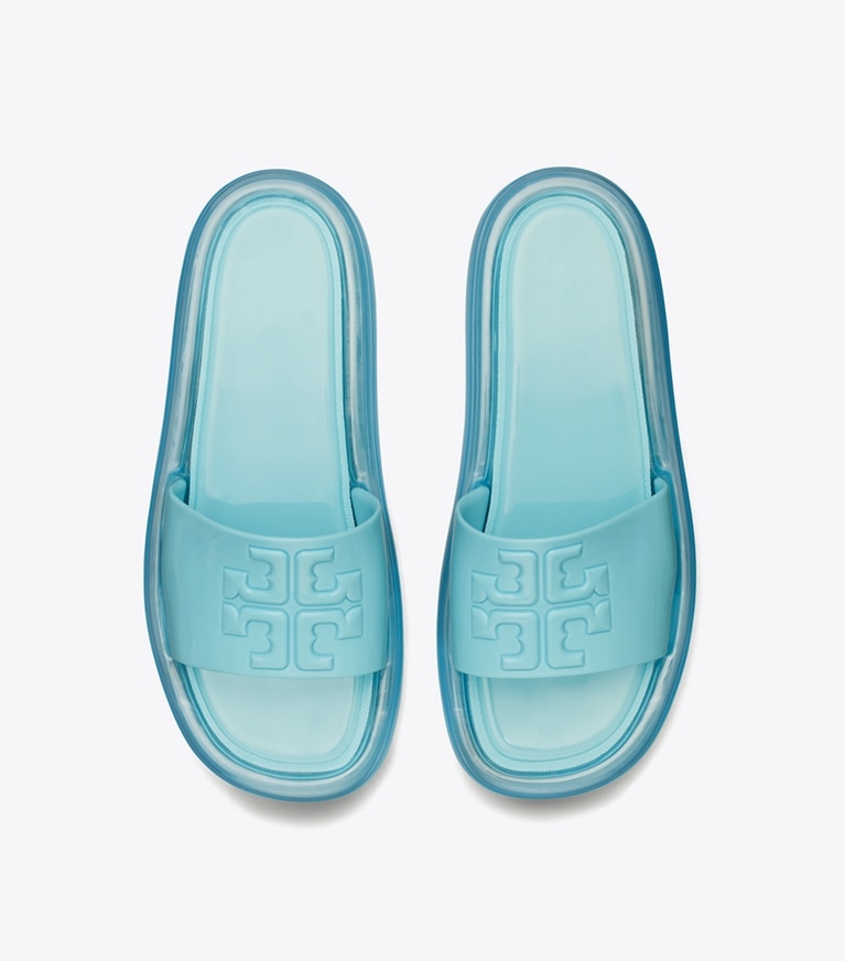 Tory Burch designer sandals Bubble Jelly in ISLAND BLUE / ISLAND BLUE angle