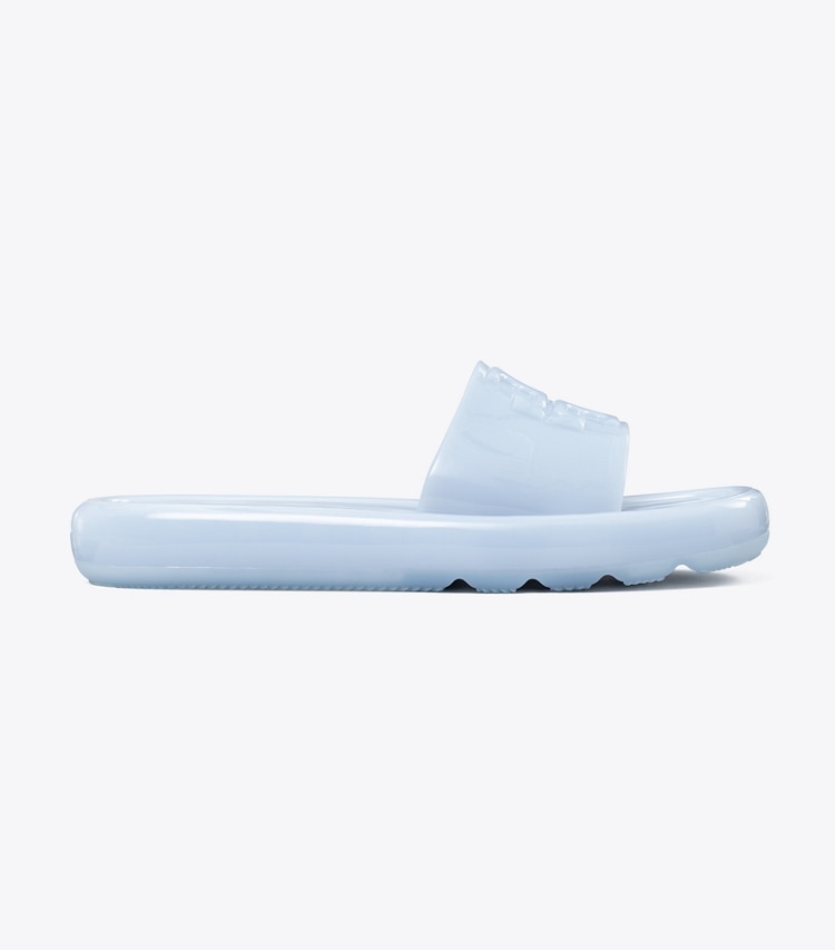 Tory Burch designer sandals Bubble Jelly in DEW BLUE side