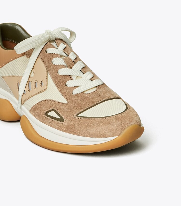 Tory Sport designer sneakers Bubble Sneaker in Cerbiatto/Ivory Pearl/Gazelle detail