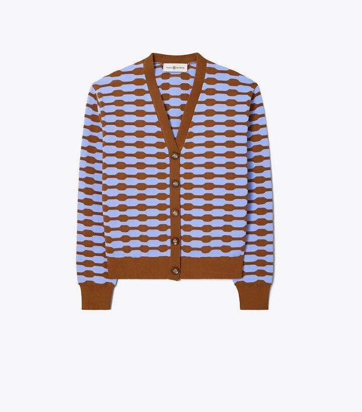 Bubble Stripe Cardigan: Women's Designer Sweaters | Tory Burch