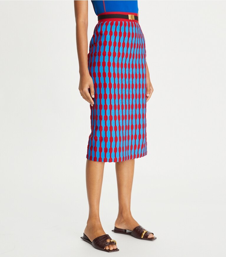 Tory burch striped outlet skirt