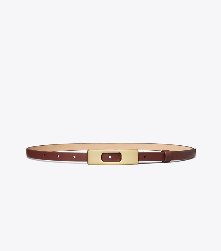 Tory Burch designer belts Buckle Belt in Dark Cabernet / GOLD detail