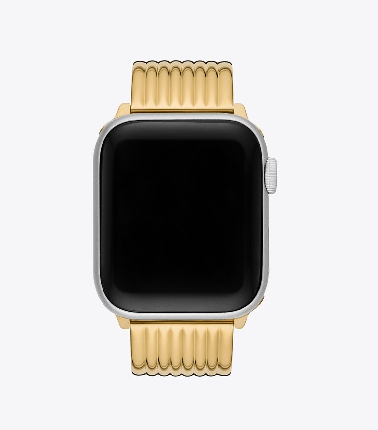 Tory Burch designer watches tory track smart watches Buddy Bangle Band for Apple Watch®, Gold-Tone, 38 MM – 40 MM in GOLD front