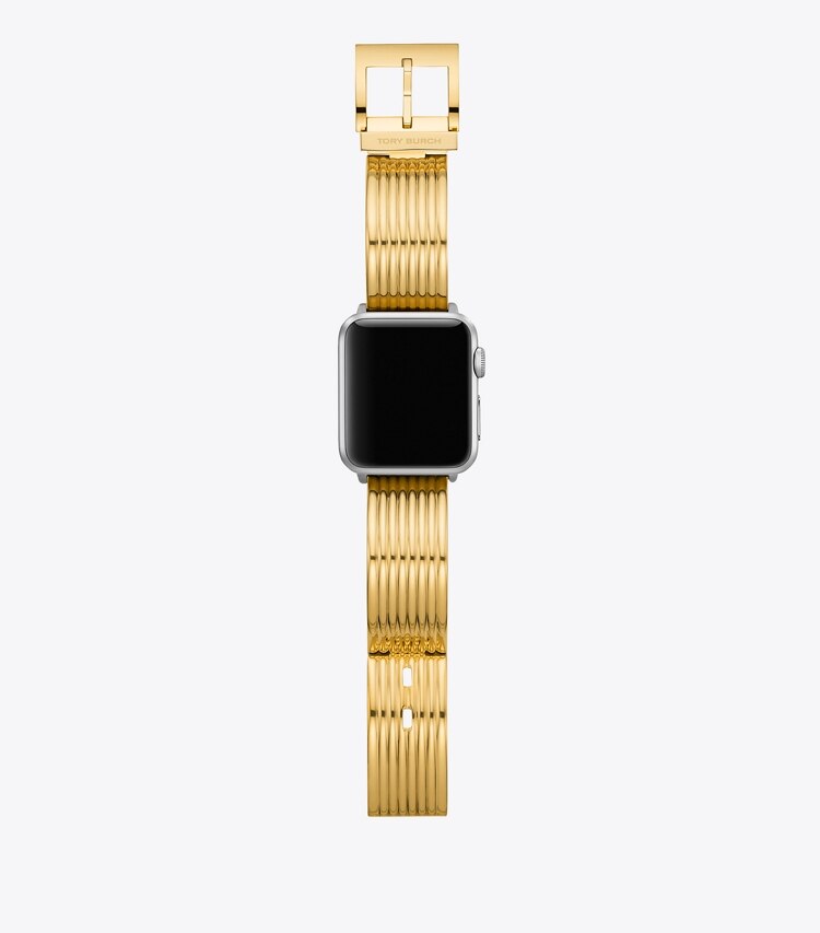 Tory Burch designer watches tory track smart watches Buddy Bangle Band for Apple Watch®, Gold-Tone, 38 MM – 40 MM in GOLD front