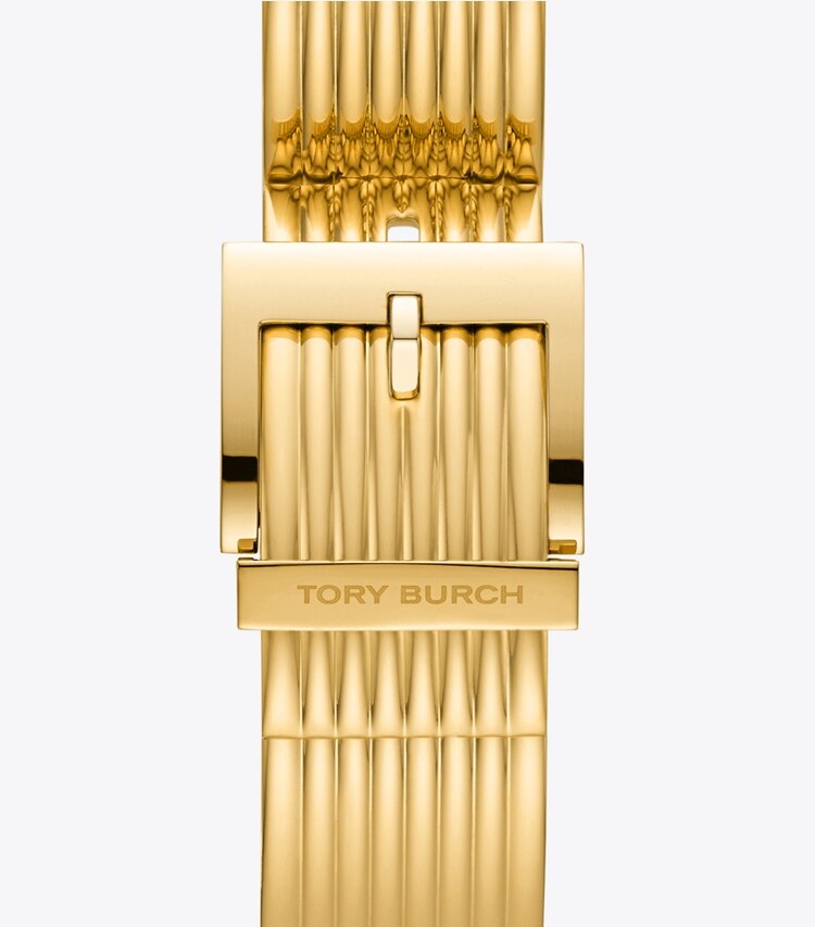Tory Burch designer watches tory track smart watches Buddy Bangle Band for Apple Watch®, Gold-Tone, 38 MM – 40 MM in GOLD packable reversible