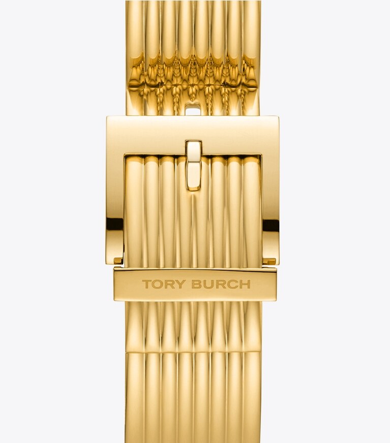 Tory Burch designer watches tory track smart watches Buddy Bangle Band for Apple Watch®, Gold-Tone, 38 MM – 40 MM in GOLD front