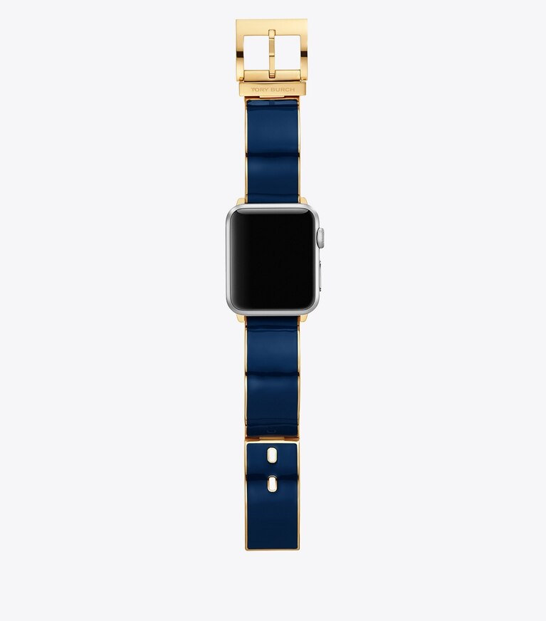 Buddy Bangle Band for Apple Watch®, Gold-Tone/Navy, 38 MM x 40 MM: Women's  Designer Watches Tory Track Smart Watches | Tory Burch