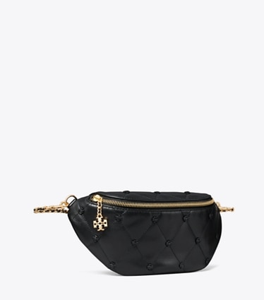 Tory Burch designer belt bags Bunny Knot Belt Bag in BLACK angle