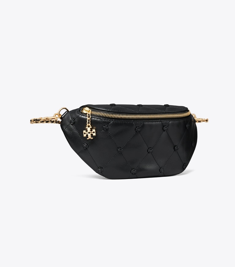 Tory Burch designer belt bags Bunny Knot Belt Bag in BLACK angle