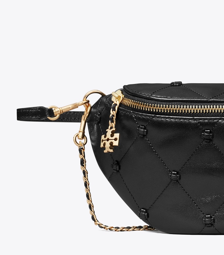 Tory Burch designer belt bags Bunny Knot Belt Bag in BLACK detail