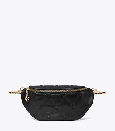 Tory Burch designer belt bags Bunny Knot Belt Bag in BLACK front