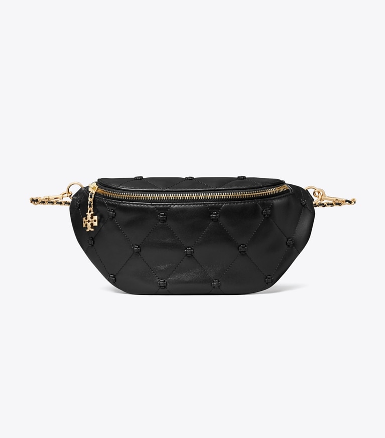 Tory Burch designer belt bags Bunny Knot Belt Bag in BLACK front