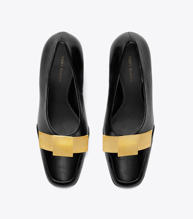 Tory Burch designer heels Bunny Knot Pumps in PERFECT BLACK von oben