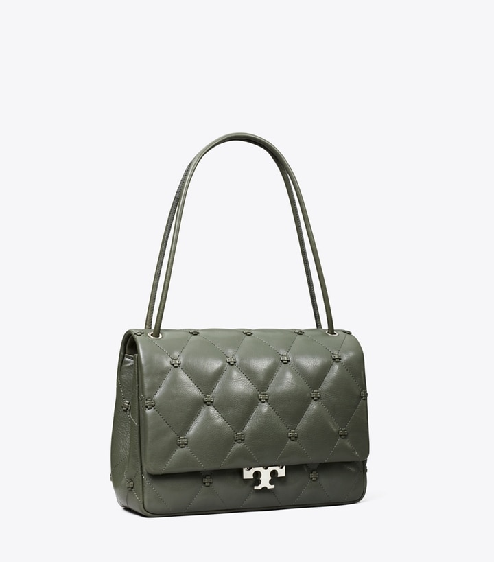 Tory Burch designer schultertaschen Bunny Knot Runway Schultertasche in Obsidian angle