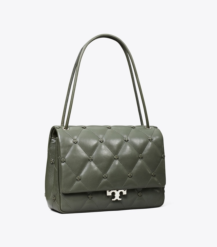 Tory Burch designer shoulder bags Bunny Knot Runway Shoulder Bag in Obsidian angle