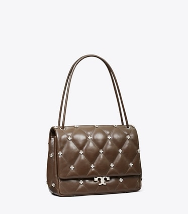 Tory Burch designer shoulder bags Bunny Knot Runway Shoulder Bag in Mocha Shadow angle