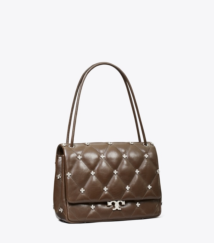 Tory Burch designer shoulder bags Bunny Knot Runway Shoulder Bag in Mocha Shadow angle