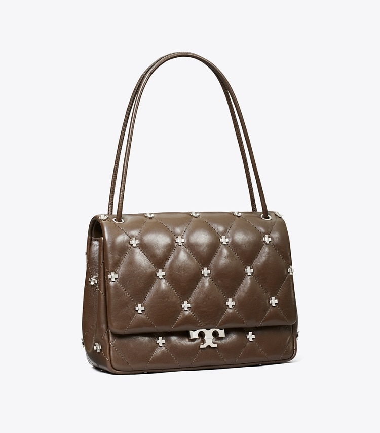 Tory Burch designer shoulder bags Bunny Knot Runway Shoulder Bag in Mocha Shadow angle