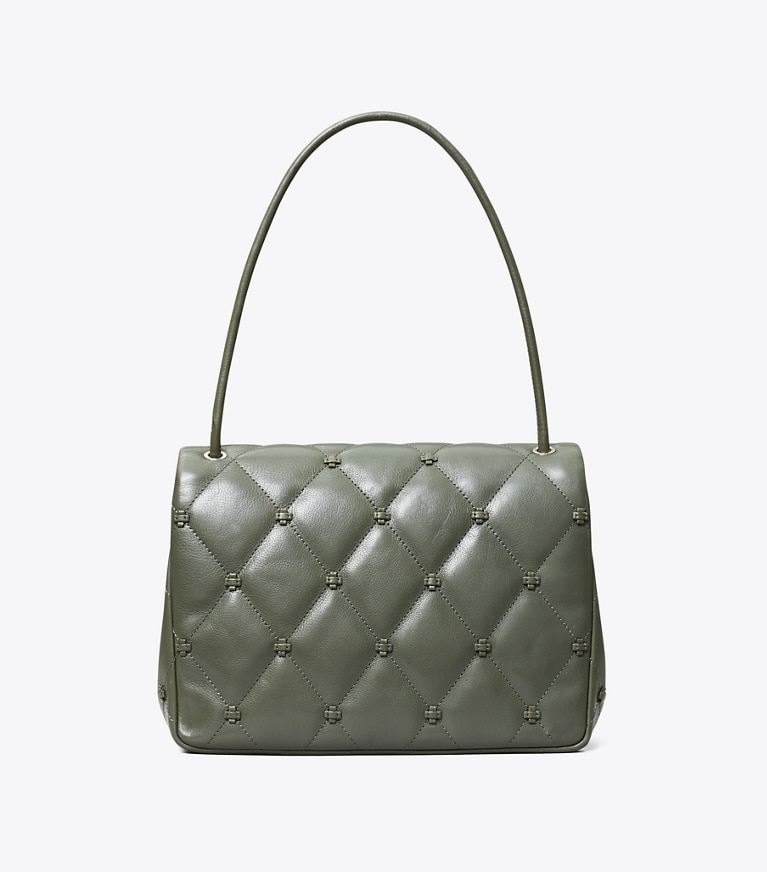 Tory Burch designer shoulder bags Bunny Knot Runway Shoulder Bag in Obsidian back