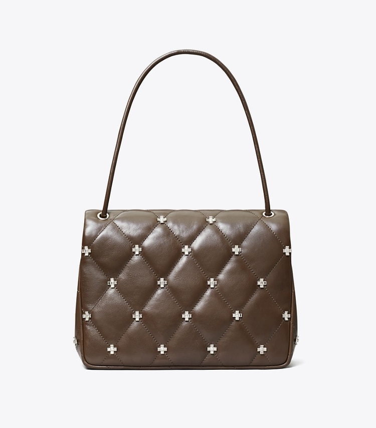 Tory Burch designer shoulder bags Bunny Knot Runway Shoulder Bag in Mocha Shadow back