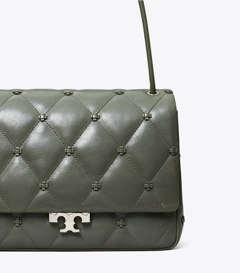 Tory Burch designer shoulder bags Bunny Knot Runway Shoulder Bag in Obsidian detail