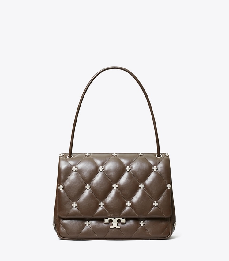 Tory Burch Bunny Knot Runway Shoulder Bag — Mocha Shadow