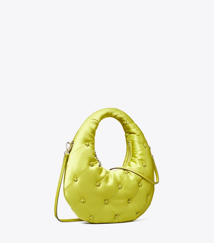 Bunny Knot Satin Crescent Bag by Tory Burch