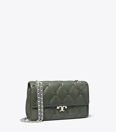 Tory Burch designer shoulder bags Bunny Knot Shoulder Bag in Obsidian angle