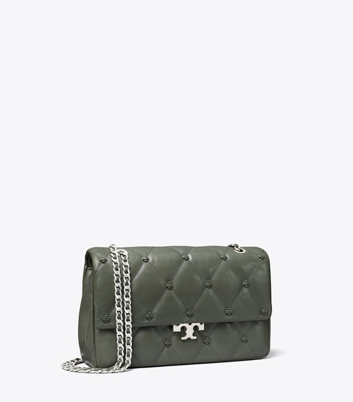 Tory Burch designer shoulder bags Bunny Knot Shoulder Bag in Obsidian angle
