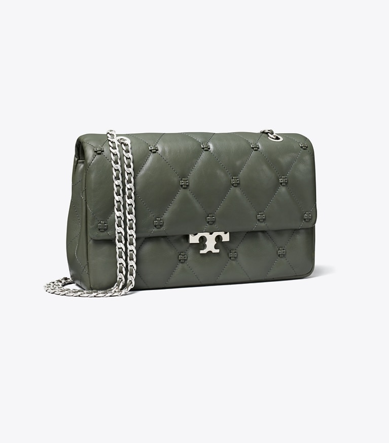 Tory Burch designer shoulder bags Bunny Knot Shoulder Bag in Obsidian angle