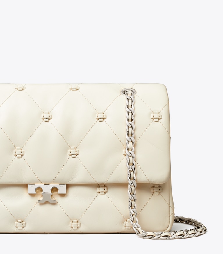 Tory Burch designer shoulder bags Bunny Knot Shoulder Bag in Light Cream detail