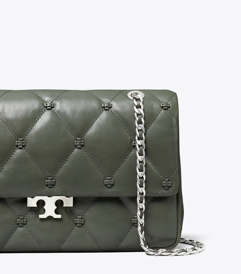 Tory Burch designer shoulder bags Bunny Knot Shoulder Bag in Obsidian detail