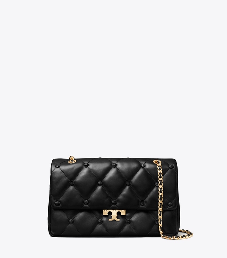 Tory Burch Bunny Knot Shoulder Bag — Black
