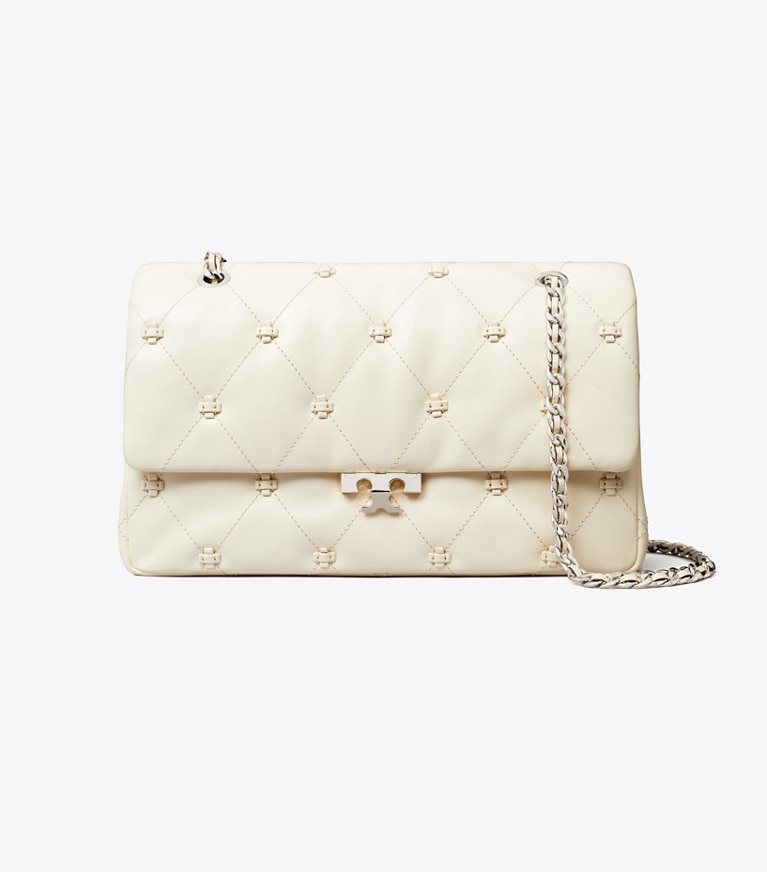 Tory Burch designer shoulder bags Bunny Knot Shoulder Bag in Light Cream front