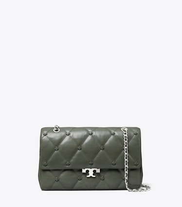Tory Burch designer shoulder bags Bunny Knot Shoulder Bag in Obsidian front